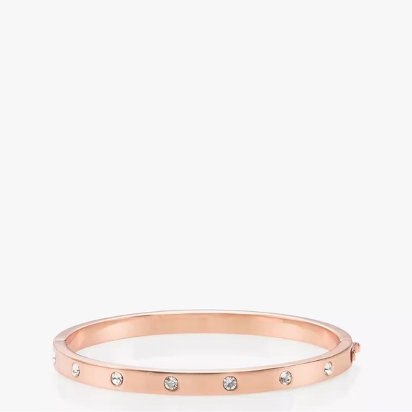 Kate Spade Set In Stone Hinged Bangle (Rose Gold) - Picture 5 of 7